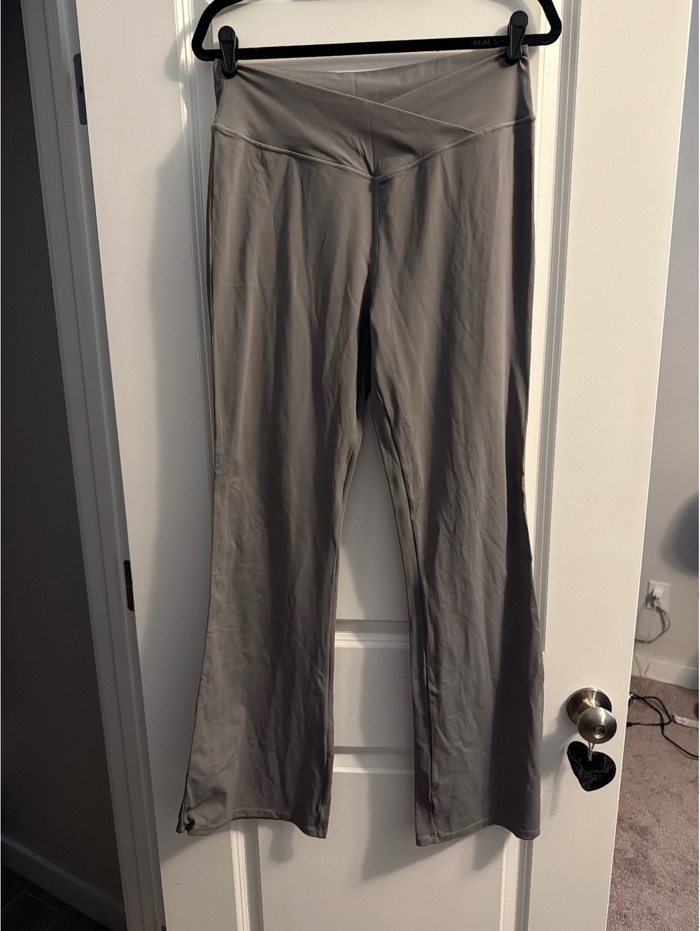 Halara light grey cloudful flared leggings